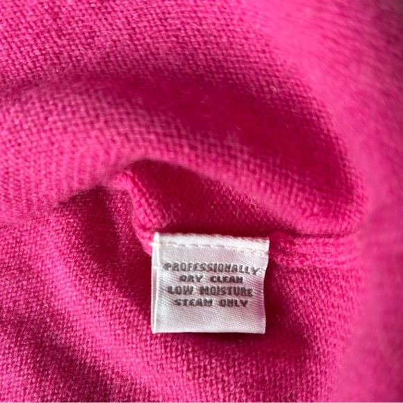 Charter Club 100% Cashmere Women's Sweater Pink Long Sleeve Spots Scoop Neck - Picture 4 of 5